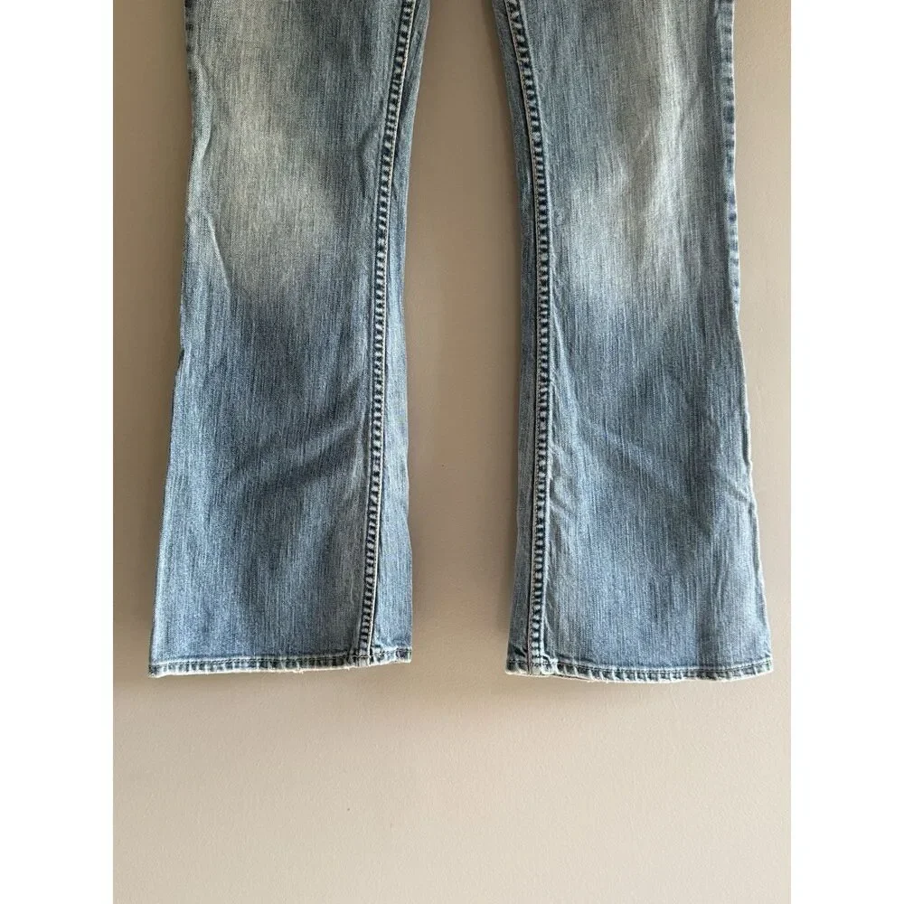 Vtg Silver Jeans Tuesday Y2K Low Rise Flare Leg Bootcut Western Stretch Size 29